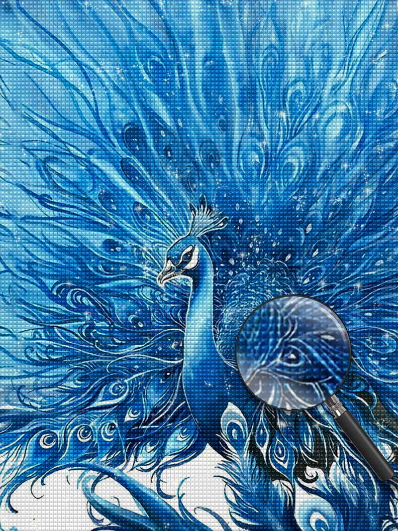 Blauer Pfau Diamond Painting