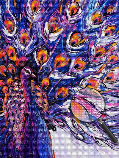 Blauer Pfau Diamond Painting