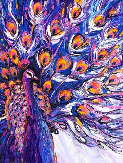 Blauer Pfau Diamond Painting