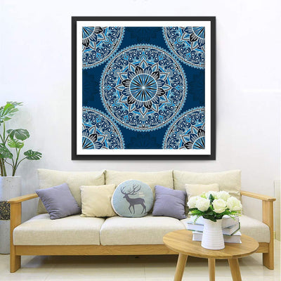 Blaues Mandala Diamond Painting