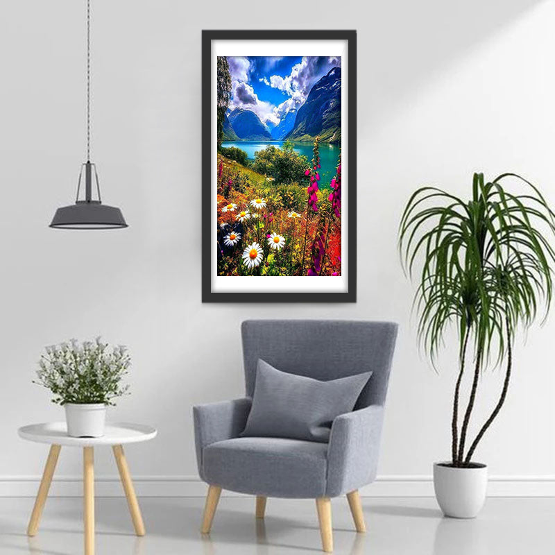 Blumen und Pflanzen im Tal Diamond Painting