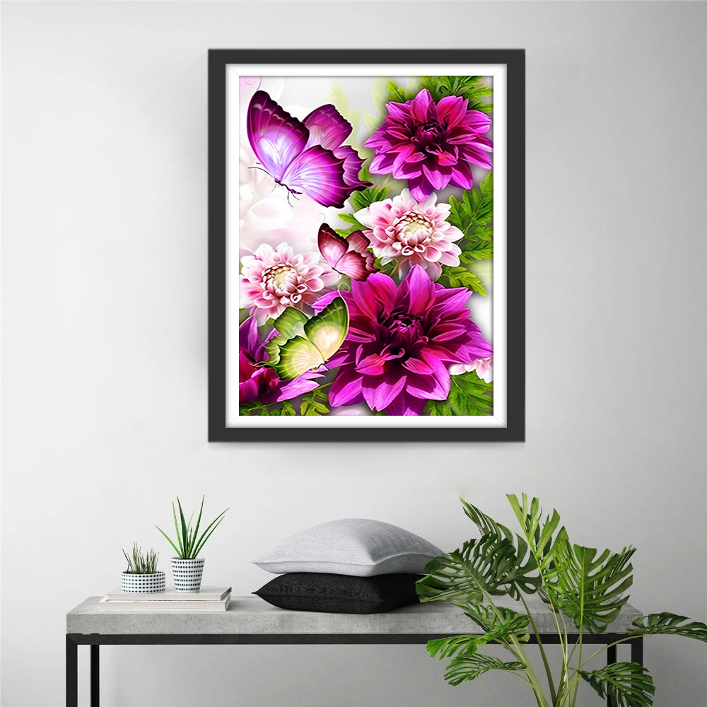 Blumen und Schmetterlinge Diamond Painting