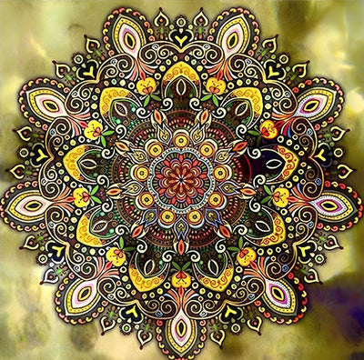 Braune Mandala Diamond Painting