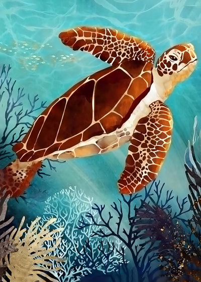 Braune Schildkröte Diamond Painting