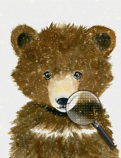 Brauner Cartoon-Bär Diamond Painting