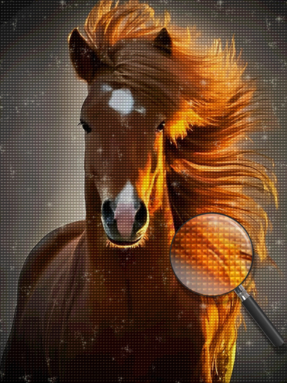 Braunes Pferd Diamond Painting