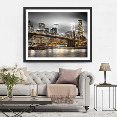 Brooklyn Bridge bei Nacht Diamond Painting