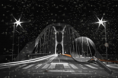 Brücke bei Nacht Diamond Painting