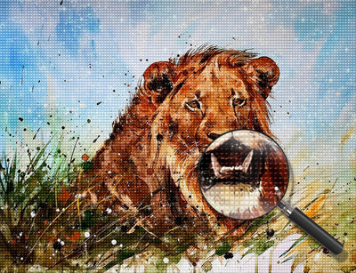 Brüllender Löwe Diamond Painting