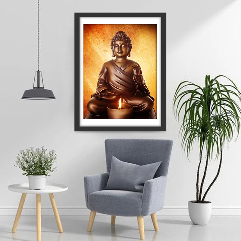 Buddha und Kerzenlicht Diamond Painting