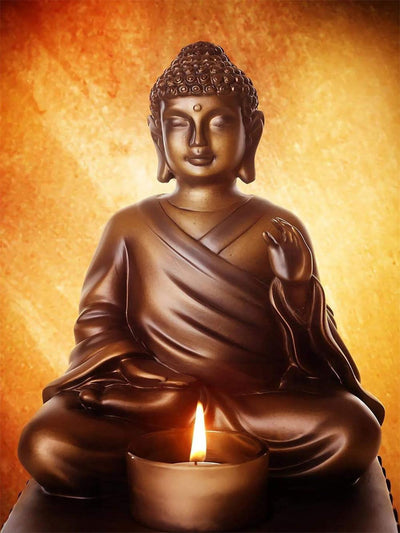 Buddha und Kerzenlicht Diamond Painting