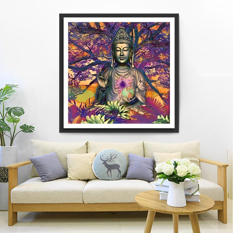 Buddha und Linde Diamond Painting