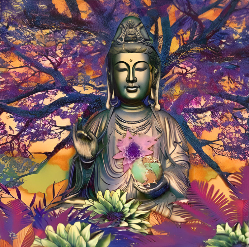 Buddha und Linde Diamond Painting