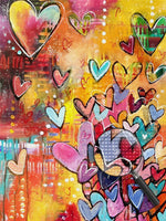 Bunte Herzen Diamond Painting