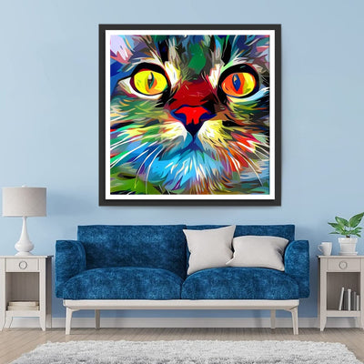 Bunte Katze Diamond Painting