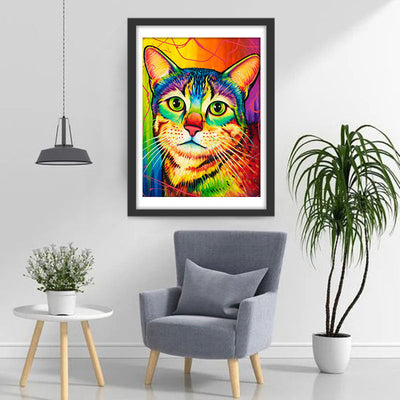 Bunte Katze Diamond Painting