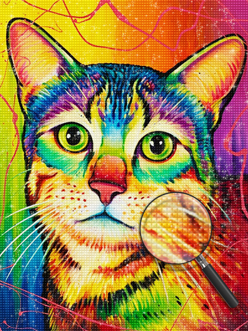 Bunte Katze Diamond Painting