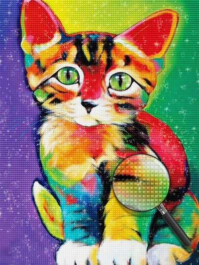 Bunte Katze Diamond Painting