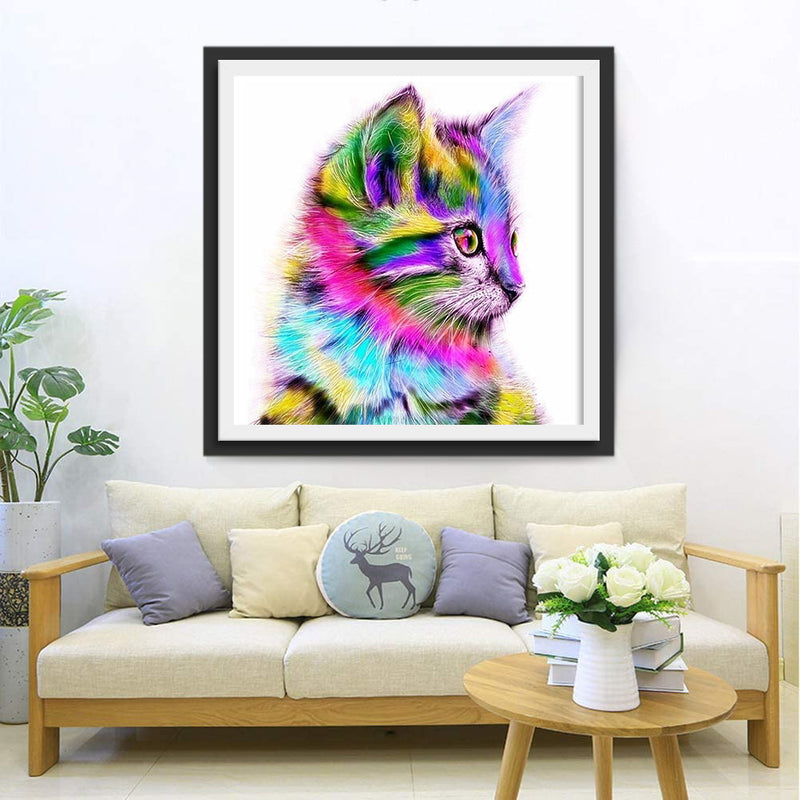 Bunte Katze Diamond Painting