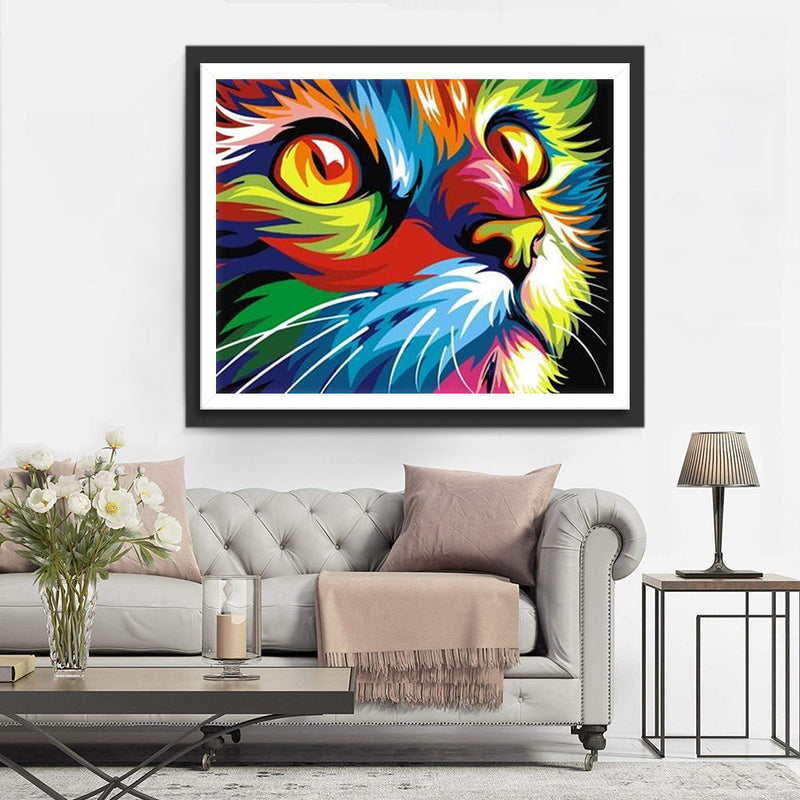 Bunte Katze Diamond Painting