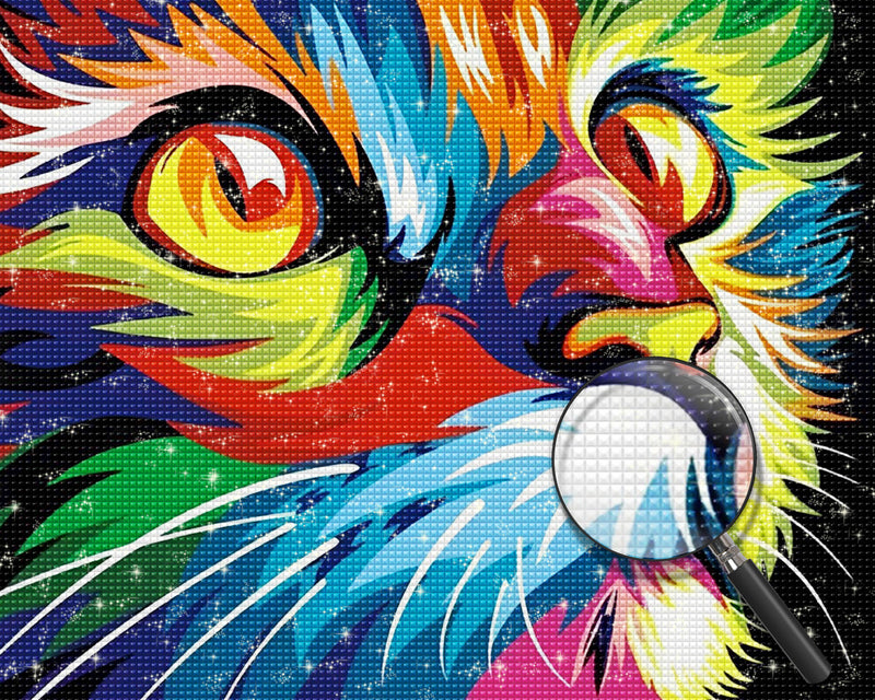 Bunte Katze Diamond Painting