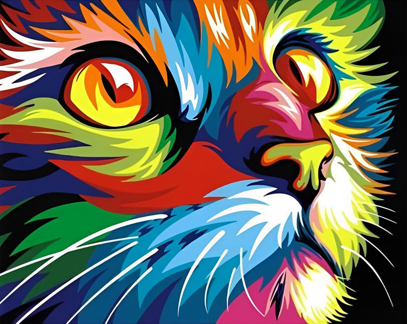 Bunte Katze Diamond Painting