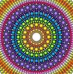 Bunte Punkte Mandala Diamond Painting