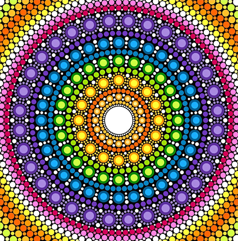 Bunte Punkte Mandala Diamond Painting