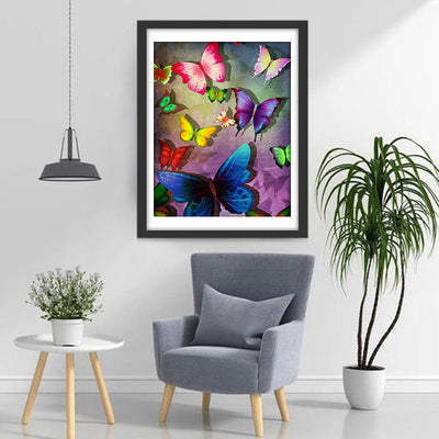 Bunte Schmetterlinge Diamond Painting