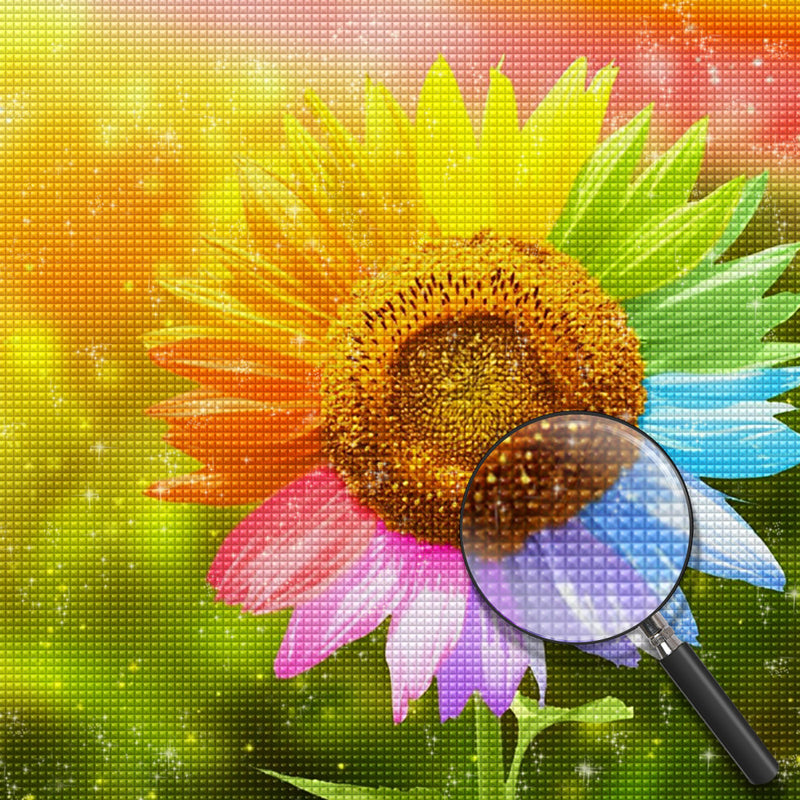 Bunte Sonnenblume Diamond Painting