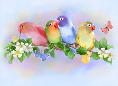 Bunte Vögel Diamond Painting