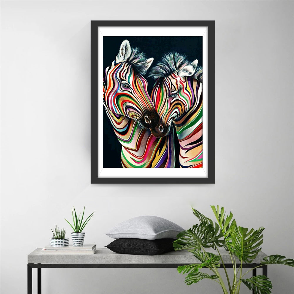 Bunte Zebras Diamond Painting
