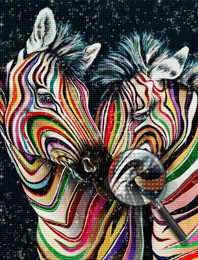 Bunte Zebras Diamond Painting