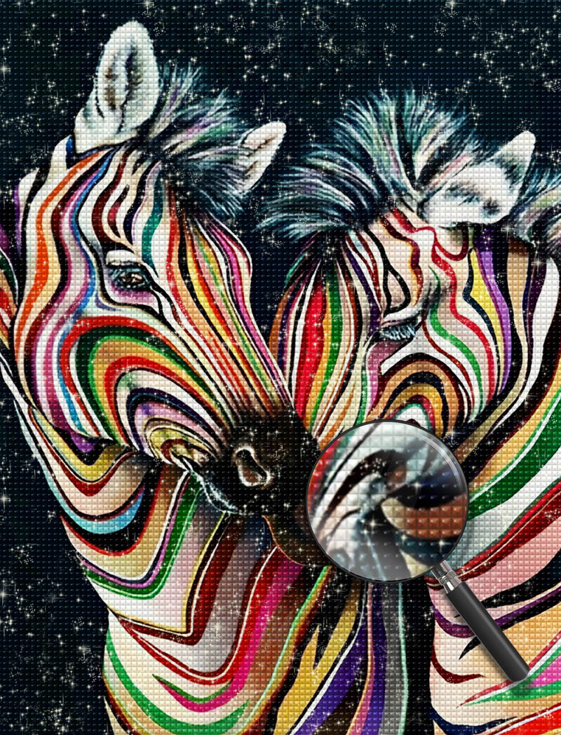 Bunte Zebras Diamond Painting