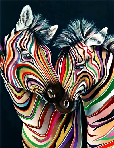 Bunte Zebras Diamond Painting