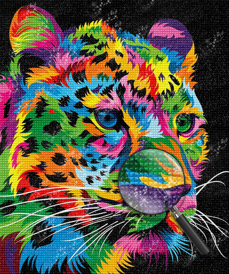 Bunter Leopard Diamond Painting