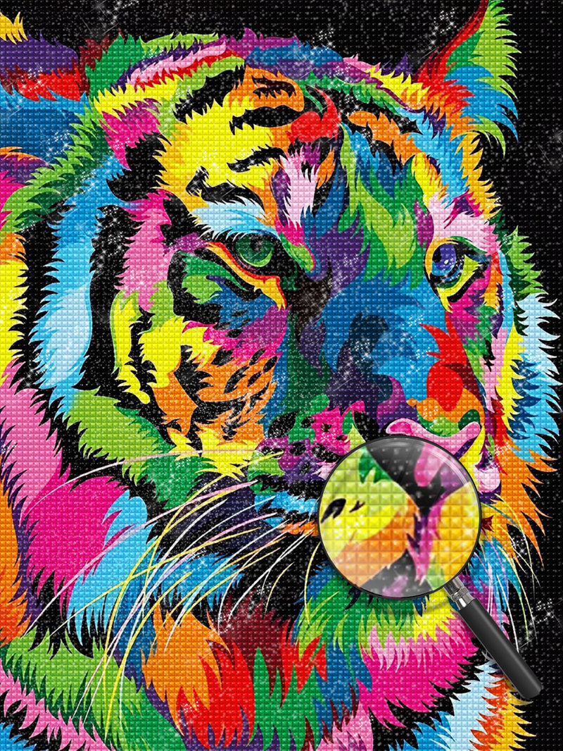 Bunter Tiger Diamond Painting