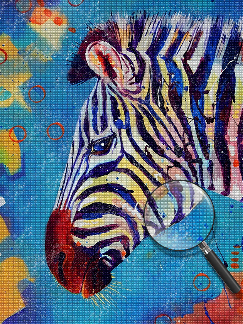 Buntes Zebra Diamond Painting