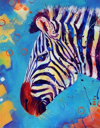 Buntes Zebra Diamond Painting