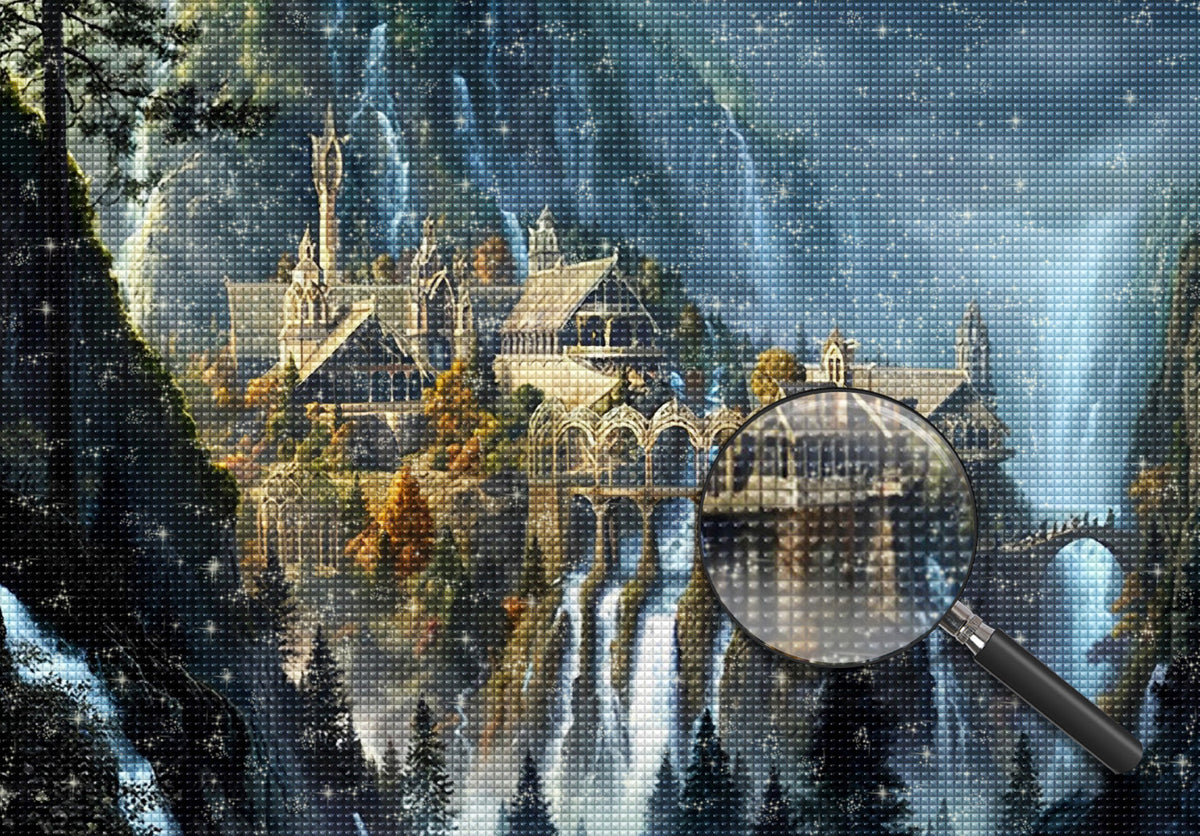 Burg am Klippenrand Diamond Painting