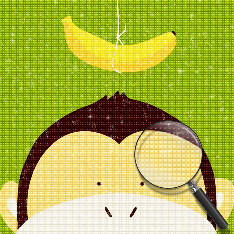 Cartoon Affe und Banane Diamond Painting