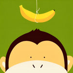 Cartoon Affe und Banane Diamond Painting