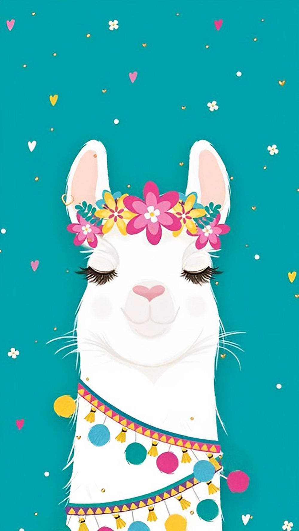 Cartoon Alpaka Diamond Painting