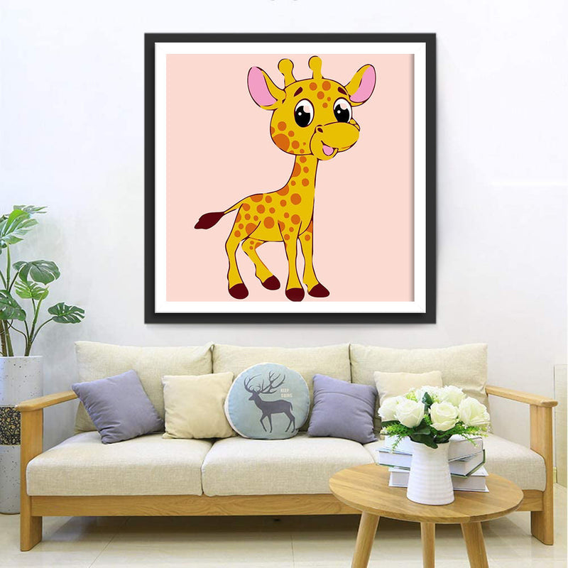 Cartoon Baby-Giraffe Diamond Painting