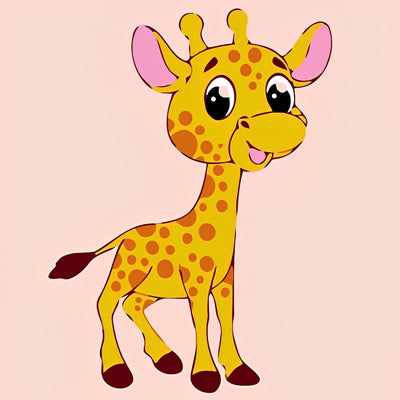 Cartoon Baby-Giraffe Diamond Painting