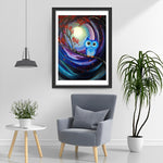 Cartoon blaue Eule Diamond Painting