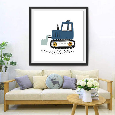 Cartoon Bulldozer Diamond Painting