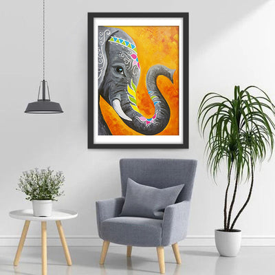 Cartoon Indischer Elefant Diamond Painting