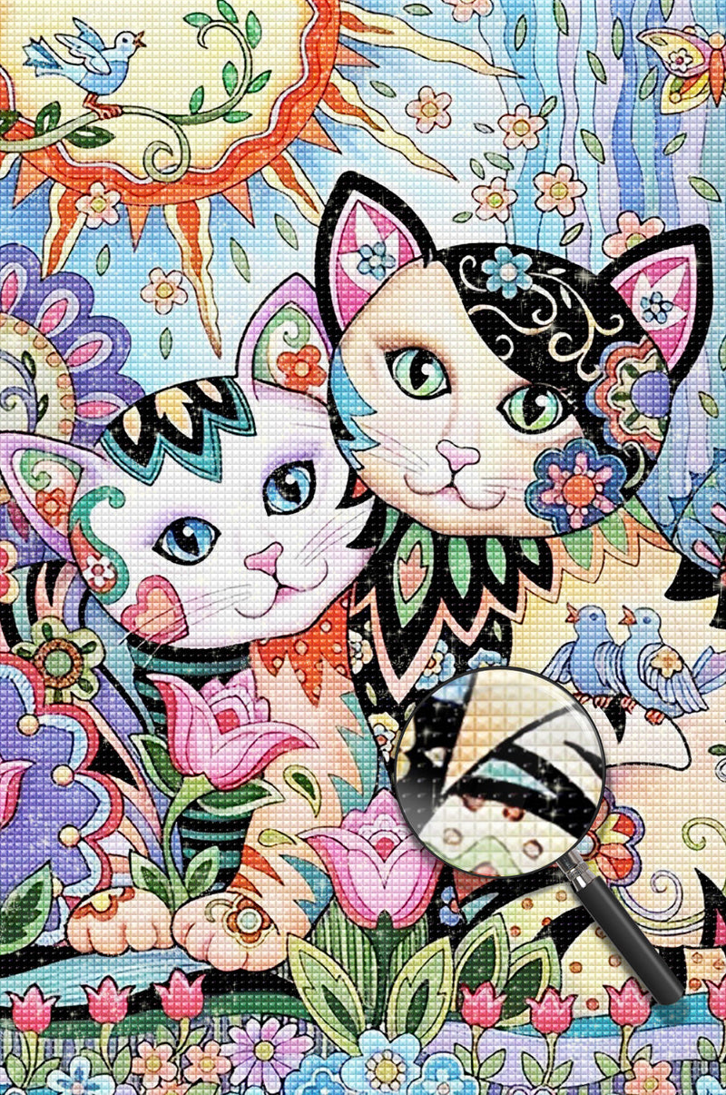 Cartoon Katzen Diamond Painting