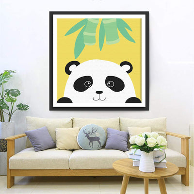 Cartoon Panda und Bambus Diamond Painting